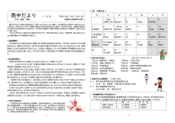 西中だより 3 月 号