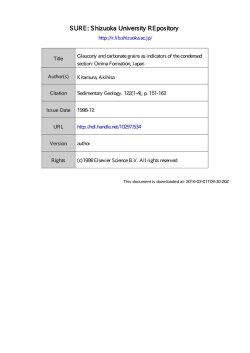 Glaucony and carbonate grains as indicators of the condensed