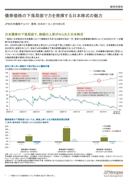 債券価格の下落局面で力を発揮する日本株式の魅力