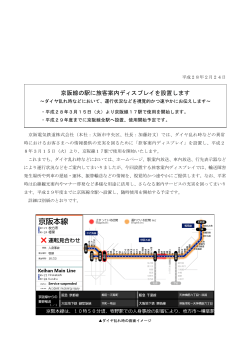 京阪線の駅に旅客案内ディスプレイを設置します