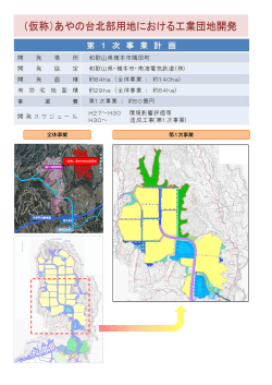 （仮称）あやの台北部用地における工業団地開発