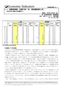 Economic Indicators 定例経済指標レポート