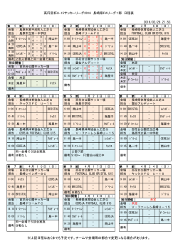 高円宮杯U-15サッカーリーグ2016 長崎県FAリーグ1部 日程表 2016/02