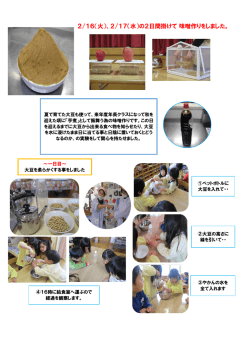 （みそ作りの様子）をアップしました