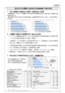 提出された計画書から読み取れる削減実績と今後の計画