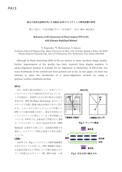 高分子安定化技術を用いた光配向 LCD のヒステリシス特性改善の研究