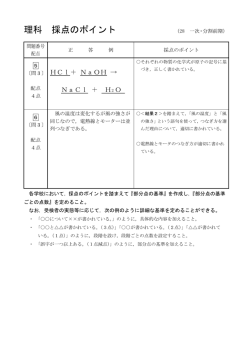 理科 採点のポイント
