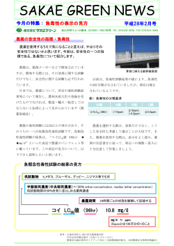 魚毒性の表示の見方