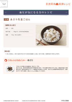 血圧が気になる方のレシピ