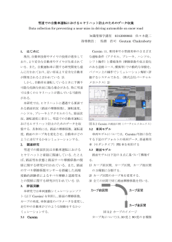 雪道での自動車運転におけるヒヤリハット防止のためのデータ収集 Data