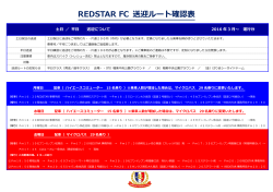 REDSTAR FC 送迎ルート確認表