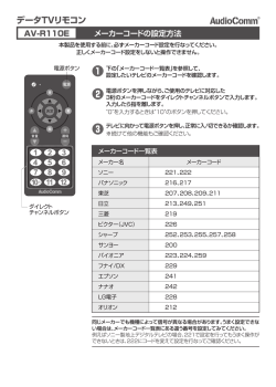 メーカーコードの設定方法