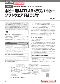 ホビー用MATLAB&times;ラズパイ②&hellip; ソフトウェアFMラジオ