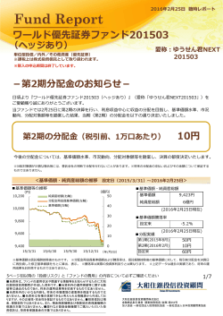 ワールド優先証券ファンド201503 10円