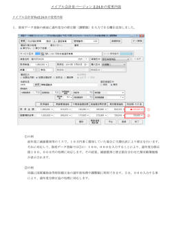 メイプル会計Ⅱバージョン 2.24.0 の変更内容