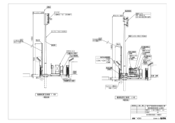（増設後） 機器配置立面図 1：100 （増設前） 機器配置立面図 1：100