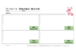 ワークシート 団体の強み・弱み分析