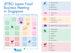 JETRO Japan Food Business Meeting in Singapore