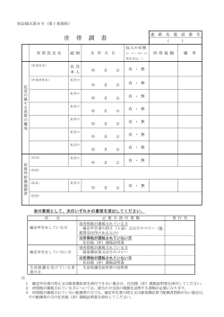 世 帯 調 書