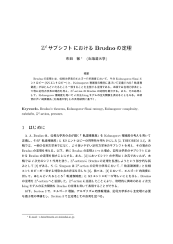 サブシフトにおける Brudno の定理