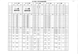 学年末考査時間割