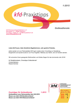 Gottesdienstvorschlag zum kfd