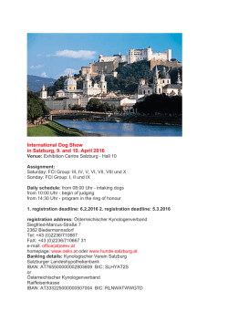 International Dog Show in Salzburg, 9. and 10. April 2016