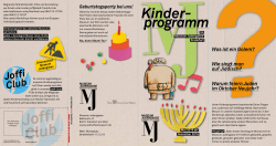 Kinderprogramms - Jüdisches Museum