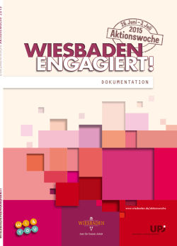 Dokumentation der Aktionswoche "Wiesbaden Engagiert!" 2015
