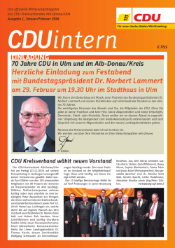 CDU intern Januar/Februar 2016 - CDU Kreisverband Alb