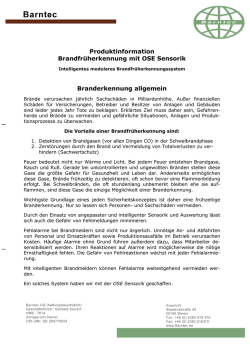 Information Brandfr&uuml;herkennung