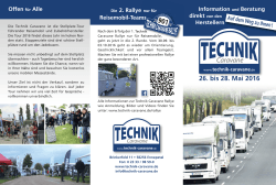 Info zur Tour 2016 - Technik Caravane
