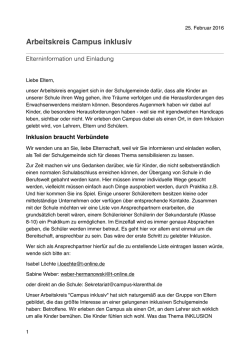 Die vollständige Elterninformation der AG