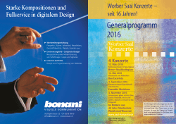 Generalprogramm - Worber Saal Konzerte