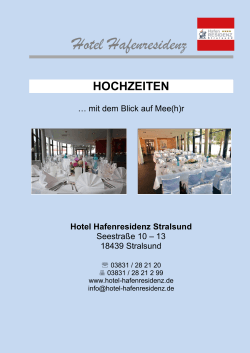 Informationen - im Hotel Hafenresidenz Stralsund
