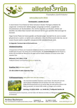 Jahresplan 2016
