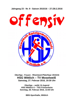 Jg. 23 / Nr. 9 - HSG Wittlich eV