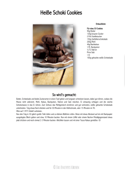 Hei&szlig;e Schoki Cookies - Das Knusperst&uuml;bchen