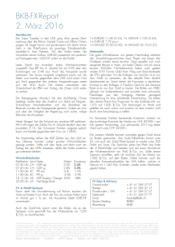 BKB-FX-Report - Basler Kantonalbank