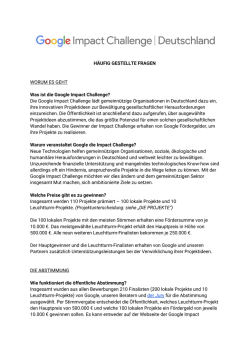 H&auml;ufige Fragen - Local Giving: Google Impact Challenge