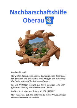 Flyer als PDF - Gemeinde Oberau