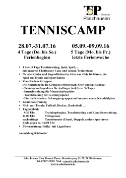 tenniscamp - TC Pliezhausen