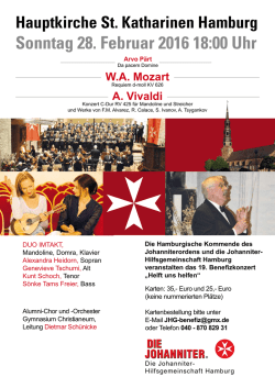 Information Benefizkonzert 2016
