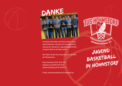 Flyer Förderverein - TuS Hohnstorf Basketball