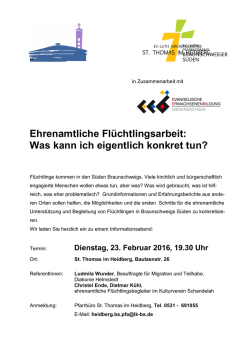 Ehrenamtliche Fl&uuml;chtlingsarbeit Was kann ich