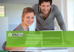 Ihre L&ouml;sung f&uuml;r Online-Meetings und Webinare