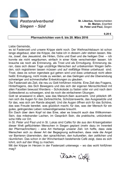 Pfarrbrief Siegen St. Peter u. Paul Siegen