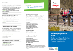 Jahresprogramm 2016 - NaJu Naturschutzjugend Saar