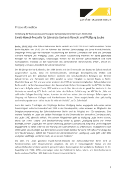 Pressemitteilung als PDF - Zahnärztekammer Berlin