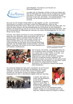 Infoblatt 2015  - Edumania Argentina
